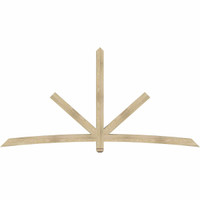 108"W x 54"H x 04"D x 4"F, 12/12 Pitch, Alberta Rough Sawn Timber Gable Bracket, Douglas Fir