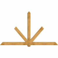 108"W x 63"H x 5 1/2"D x 5 1/2"F, 14/12 Pitch, Kennewick Smooth Timber Gable Bracket, Western Red Cedar