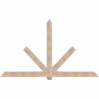 108"W x 63"H x 5 1/2"D x 5 1/2"F, 14/12 Pitch, Kennewick Smooth Timber Gable Bracket, Douglas Fir