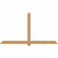108"W x 58"H x 3 1/2"D x 5 1/2"F, 13/12 Pitch, Eugene Smooth Timber Gable Bracket, Western Red Cedar