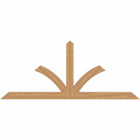 108"W x 45"H x 3 1/2"D x 5 1/2"F, 10/12 Pitch, Richland Smooth Timber Gable Bracket, Western Red Cedar
