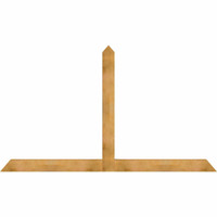 108"W x 63"H x 04"D x 6"F, 14/12 Pitch, Portland Rough Sawn Timber Gable Bracket, Western Red Cedar