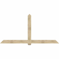 108"W x 54"H x 06"D x 6"F, 12/12 Pitch, Eugene Rough Sawn Timber Gable Bracket, Douglas Fir