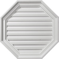 22"W x 22"H x 2 1/8"P,  Octagonal Gable Vent - Functional