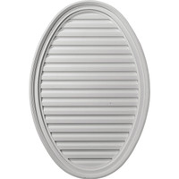25"W x 37"H x 2 1/8"P, Vertical Oval Gable Vent, Functional