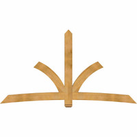 108"W x 58"H x 04"D x 6"F, 13/12 Pitch, Davenport Rough Sawn Timber Gable Bracket, Western Red Cedar