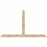 108"W x 63"H x 04"D x 6"F, 14/12 Pitch, Portland Rough Sawn Timber Gable Bracket, Douglas Fir