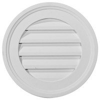 16"W x 16"H x 1 5/8"P, Round Gable Vent Louver, Decorative