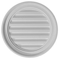 18"W x 18"H x 1 3/4"P, Round Gable Vent Louver, Decorative