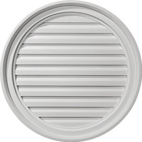 24"W x 24"H x 1 3/4"P, Round Gable Vent Louver, Decorative