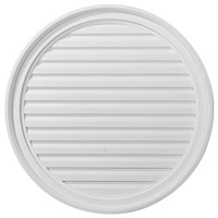 28"W x 28"H x 2 1/4"P, Round Gable Vent Louver, Decorative