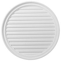 30"W x 30"H x 2 3/8"P, Round Gable Vent Louver, Functional