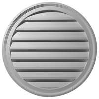 36"W x 36"H x 2 3/8"P, Round Gable Vent Louver, Decorative