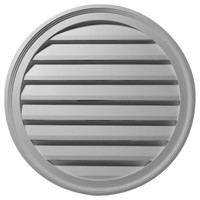 36"W x 36"H x 2 5/8"P, Round Gable Vent Louver, Functional