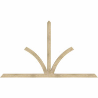 108"W x 63"H x 04"D x 4"F, 14/12 Pitch, Richland Rough Sawn Timber Gable Bracket, Douglas Fir