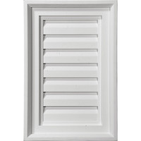 15"W x 12"H Vertical Gable Vent Louver, Decorative