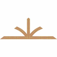 108"W x 40"H x 3 1/2"D x 5 1/2"F, 09/12 Pitch, Richland Smooth Timber Gable Bracket, Western Red Cedar