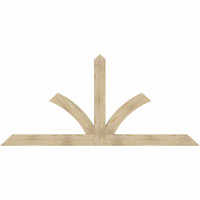 108"W x 49"H x 04"D x 6"F, 11/12 Pitch, Richland Rough Sawn Timber Gable Bracket, Douglas Fir