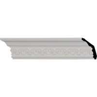 3 1/8"H x 2 3/8"P x 3 7/8"F x 96 1/4"L, (2" Repeat), Irwin Crown Moulding