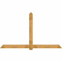 108"W x 63"H x 04"D x 6"F, 14/12 Pitch, Eugene Rough Sawn Timber Gable Bracket, Western Red Cedar