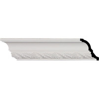 3 1/4"H x 2 7/8"P x 4 3/8"F x 95 7/8"L, (3 1/4" Repeat), Leaf Twist Crown Moulding