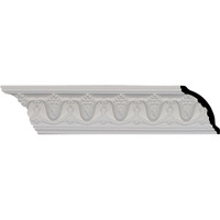 3 1/8"H x 3 1/8"P x 4 3/8"F x 95 7/8"L, (2 3/4" Repeat), Grape Crown Moulding