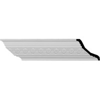 3 3/4"H x 3 1/4"P x 5 1/8"F x 95 7/8"L, (1 5/8" Repeat), Hurley Crown Moulding