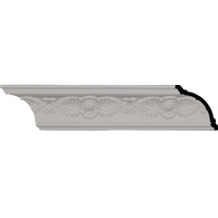 3 7/8"H x 3 3/4"P x 5 3/8"F x 95 7/8"L, (7 7/8" Repeat), Logan Crown Moulding