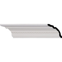 4"H x 3 3/4"P x 5 3/8"F x 96 1/8"L, (5/8" Repeat), Valeriano Crown Moulding