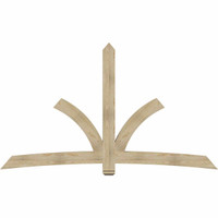 108"W x 63"H x 04"D x 6"F, 14/12 Pitch, Davenport Rough Sawn Timber Gable Bracket, Douglas Fir