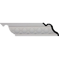 6 3/4"H x 7 3/4"P x 10 1/4"F x 95 7/8"L, (4 3/8" Repeat), Egg and Dart Crown Moulding