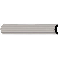 2 1/8"H x 3/4"P x 96 1/4"L, Reeded Panel Moulding