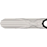 2"H x 1 1/8"P x 96 1/8"L, (9 5/8" Repeat), Reeded Panel Moulding
