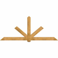 108"W x 45"H x 04"D x 6"F, 10/12 Pitch, Kennewick Rough Sawn Timber Gable Bracket, Western Red Cedar