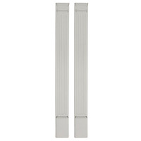 5"W x 90"H x 2"D with 16" Attached Plinth, Fluted Pilaster (each)