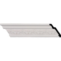 2 1/2"H x 2 1/2"P x 3 5/8"F x 96 1/8"L, (2 1/2" Repeat), Butterfly Crown Moulding