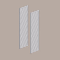 Fypon shutter___LVSH12X48FNB___SHUTTER LOUVERED 12X48X1 SMOOTH