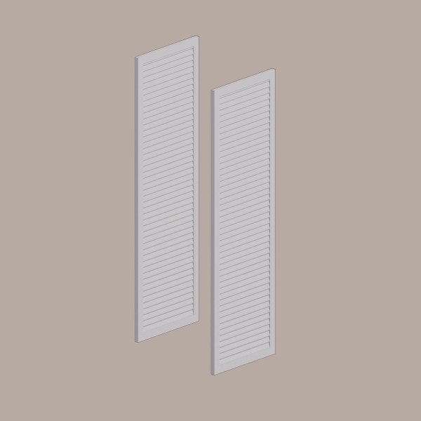 Fypon shutter___LVSH12X60FNB___X LOUVERED SHUTTER, 12 W X 60 H X 1 P FINE SLATS