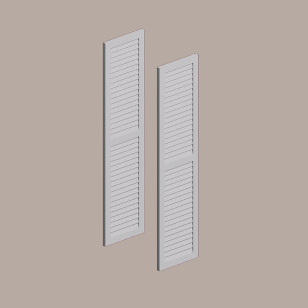 Fypon shutter___LVSH24X66FNCR___SHUTTER LOUVERED W/ CENTER RAIL 24X66X1 SMOOTH