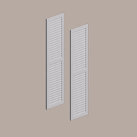 Fypon shutter___LVSH24X66FNCR___SHUTTER LOUVERED W/ CENTER RAIL 24X66X1 SMOOTH