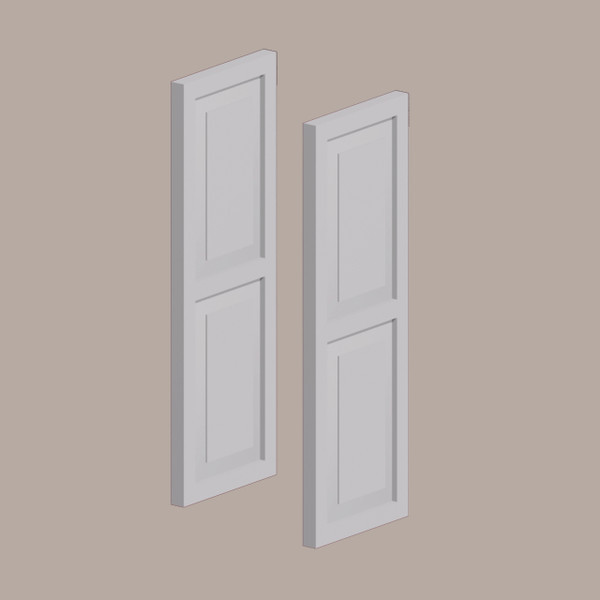 Fypon shutter___SH12X35DP___SHUTTER RAISED PANEL DOUBLE 12X35X1-1/4 SMOOTH