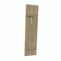 Fypon shutter___SH2PZ12X37RS___SHUTTER 2 PLANK Z-BATTEN12X37X1-1/2 ROUGH SAWN WOOD GRAIN