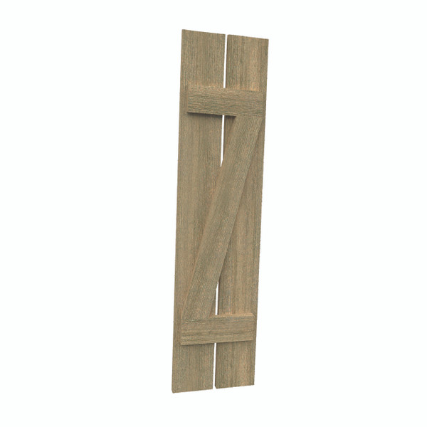 Fypon shutter___SH2PZ12X73RS___SHUTTER 2 PLANK Z-BATTEN12X73X1-1/2 ROUGH SAWN WOOD GRAIN
