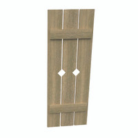 Fypon shutter___SH3PD18X92RS___SHUTTER 3 PLANK W/DIAMOND18X92X1-1/2 ROUGH SAWN WOOD GRAIN