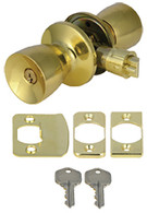 Mobile Home Entry Door Lockset Door Knob Polished Brass