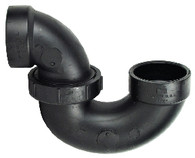 ABS P-Trap Hub X Hub with Union Joint 1 1/2" X 1 1/2" 