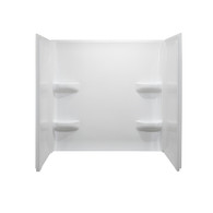 27"X54"Mobile Home Tub Wall Set Elite 3 Piece Fiberglass White