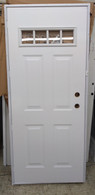5500 Series Kinro Outswing Steel Entry Door 6 Panel Style With 4 Light Window Size 32"X76"