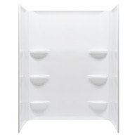 27"X54"X69" Fiberglass Shower Surround Wall Elite - White (Fits 3.5"H Left and Right Shower Pan, and 5.5"H Center Shower Pan) 