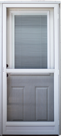 925 Series Cordell Combination Door Heavy Duty Size 34"X76" 2 Panel Style 36" Internal Mini Blind with Standard Storm